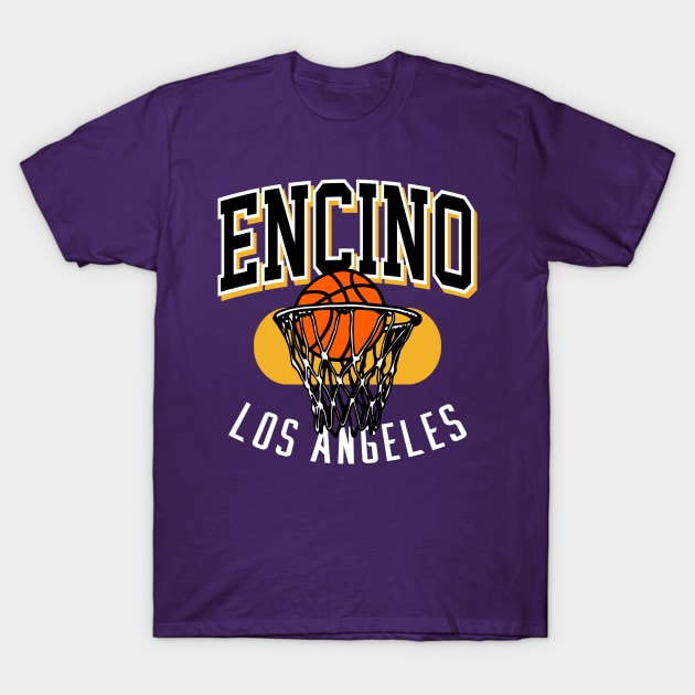 Encino LA Retro Hoop T-Shirt by funandgames